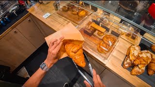 POV - Barista multitasking on a busy Saturday