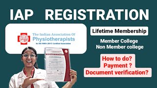 IAP Membership Registration Process In Detail || Physiotherapy INDIA