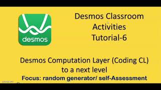 4-Teachers #Desmos Self Assessment #ComputationLayer #CodingTutorial-6, #Math#UniqueProblemsforEach