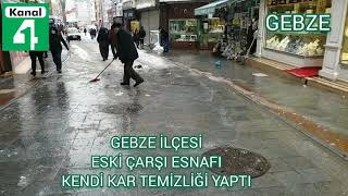 GEBZE; ESKİ ÇARŞI ESNAFI KENDİ TEMİZLEDİ