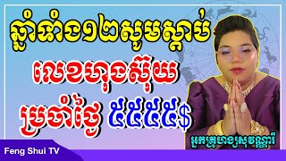 អ្នកគ្រូហង្សសុវណ្ណារី, ឆ្នាំទាំង១២សូមស្តាប់បើល្អទទួលយក, លេខហុងស៊ុយប្រចាំថ្ងៃ៥៥៥៥$, Feng Shui TV