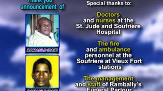 Romauld Isaie thank you and memorial