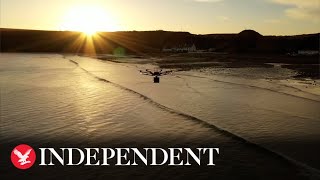 New drones scatters ashes of the deceased at sea