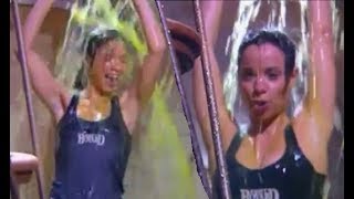 Anne-Gaëlle gets soaked in a Fort Boyard challenge