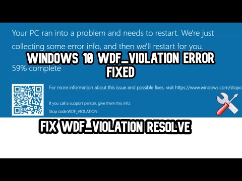 FIXED WDF_VIOLATION FIXED blue screen WDF_VIOLATION issue Windows 10 REPAIR 100% (4K)