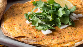 Vegan Lahmajoun with Sabra for National Hummus Day