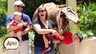 Watch Them Scream! Dinosaur Edition! | Try Not to Laugh | AFV 2019
