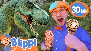 Blippi Has Fun Learning Dinosaurs and Ice Cream! | Food & Explore | Educational Videos for Kids