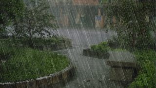 HEAVY RAIN with DEEP THUNDER Sounds - Thunderstorm Rain Sounds for Relaxing - White Noise Rain Sleep