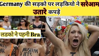 women demonstrate topless in berlin germany,nude/naked protest,#letsplayfact,#short,#backtobasics