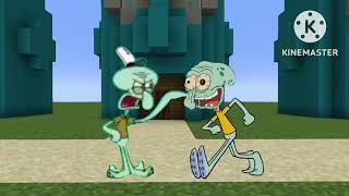 Squidville Gets Raided By Insane Squidward
