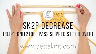 How to knit: SK2P decrease