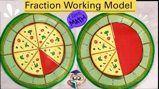 Maths Working Model on Fraction || Fraction Maths || Fraction Model Project