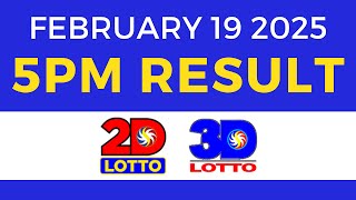 5pm Lotto Result Today February 19 2025 PCSO