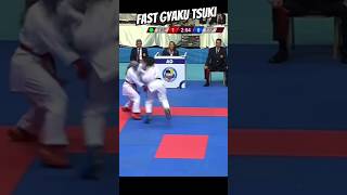 Fast Gyaku Tsuki Karate WKF  female Kumite #shorts #karate #wkf #female #kumite