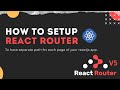 How to Setup React Router v5 using React Hooks