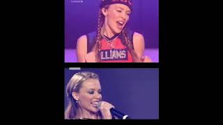 Side-by-side: In Your Eyes (live 2002) by Kylie Minogue