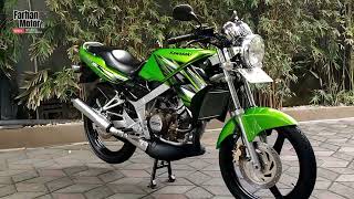 Kawasaki Ninja 2 Struke Type SS Green Lime Super GLOWING Th 2013 Body Striping Original Mesin SEGEL