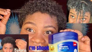 Doing my hair + edges using ONLY Vaseline and water! | TAJAH SYMONE