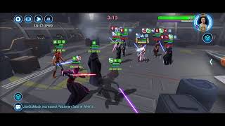 EP/MJ/SK/Visas/Juhani (L9 Starkiller, wordy L6) vs. Rey/Ben/Ezra/GK/Barriss (85% ten): 60 banners