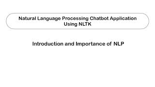 Chatbot application using NLP - Machine Learning Project