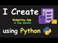 I CREATE BUDGETING APP IN 2 MIN USING PYTHON & LEARN PYTHON BY BUILDING SIMPLE PROJECTS