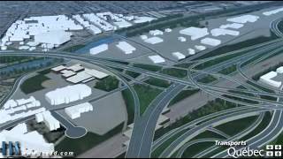 New Turcot Interchange - Simulation aérienne du projet Turcot