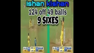 Ishan kishan (124 off just 49 balls) Unbelievable shots!!!!!