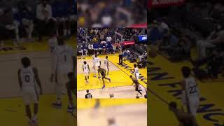 Jordan Poole with the LOB to Andrew Wiggins 😤 #nba #shorts #nbahighlights #warriors