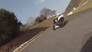 2018年　1月21日　キンスポ練習　CBR250R　山極君を後ろから撮影