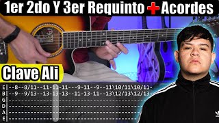 Clave Ali - Junior H - Tutorial Guitarra | 1er, 2do y 3er Requinto + Acordes | TABS