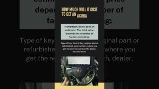 Lost Acura EL Key Replacement - Tips Before You Get a New Key #AcuraELlostkey #replacementkeyAcuraEL