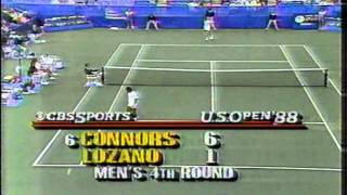 1988 US Open Jimmy Connors vs. Jorge Lozano