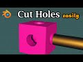 Cut A Hole Into Any Object | Easy Method | Boolean Modifier Examples | Blender 2.9x Eevee & Cycles