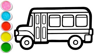 Ayo Belajar Cara Menggambar & Melukis Bus | Melukis, Menggambar, Mewarnai untuk Anak & Balita #131