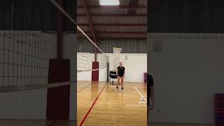 Volleyball Setter Dump 😩 #shorts #volleyball #volleyballplayer #volleyballworld #vollyball