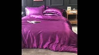 Violet Silk Sheets, Pillowcases, Duvet Covers \u0026 Bed Skirts - PandaSilk.com