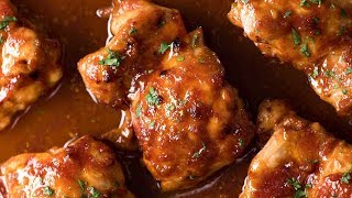 Sticky Baked Chicken Thighs 4K