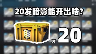 【CS2开箱】20发暗影武器箱能出啥？？！崭新暗金枪响人亡？！