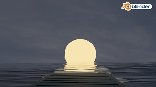 Tutorial Blender 3D - Membuat Pemandangan Sunset di Laut