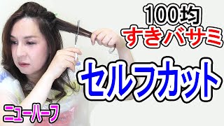 【ダイソー】100均すきバサミが意外と使える！（自分で髪すいてみた）