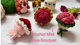 🌈🌹😍Wow Super 🌹Crochet Mini Rose Bouquet | Easy Tutorial for beginners | Crochet Gift Idea💐