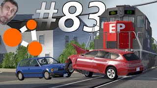 BeamNG.drive (#83) - ZDERZENIA POCIĄGÓW Z SAMOCHODAMI NA PRZEJAZDACH KOLEJOWYCH 🚆 cz.3