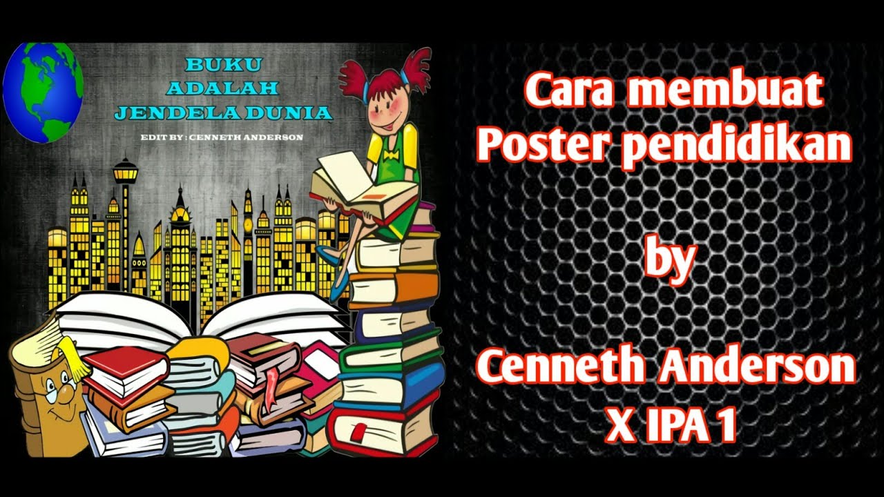 Cara Membuat Poster Bertema Pendidikan - YouTube