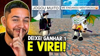 Fingi ser Iniciante no Pvp e Depois mostrei a Habilidade de um 30M no Blox fruits 🔥