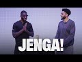 Kyle Pitts and Drake London go head-to-head in a game of Jenga! | Atlanta Falcons