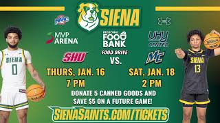 Siena Basketball Food Drive Games