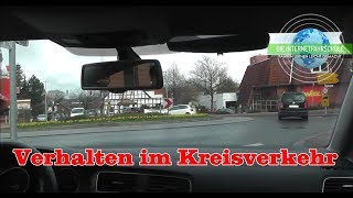 Verhalten im Kreisverkehr - Fahrstunde - Prüfungsfahrt - Führerschein