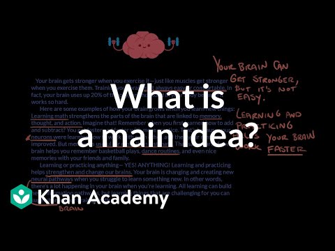 How do you elaborate the main idea?