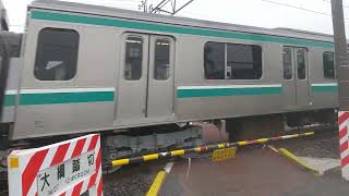 【ゲリラ動画！】 大綱踏切 15時22分佐和駅発いわき行E501系K703編成通過シーン 2022年6月18日